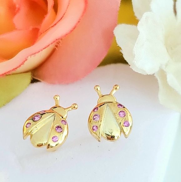 NEW S925 Ladybug Post Earrings - Picture 3 of 7